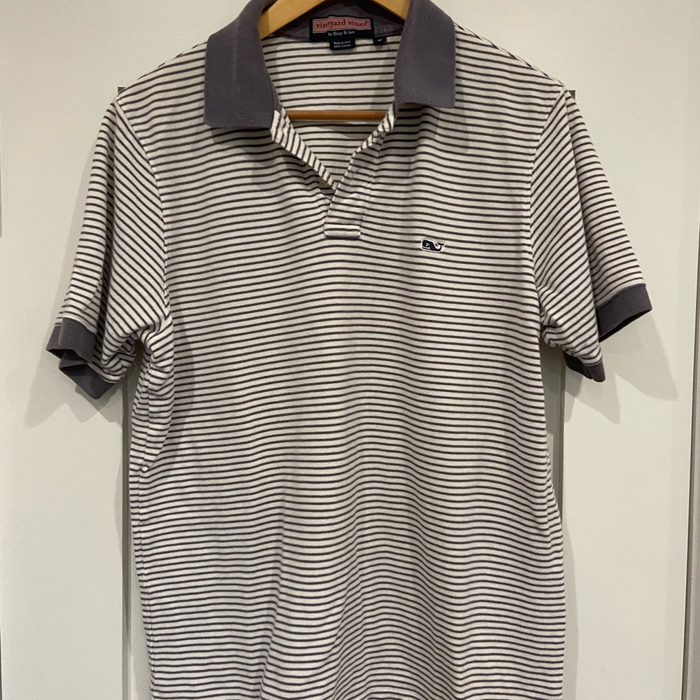 Vineyard Vines nautical stripe polo, size M